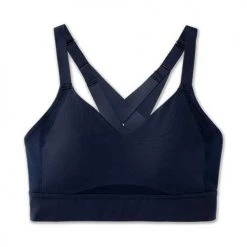 Brooks Women's Drive Interlace Run Bra - Navy Bras