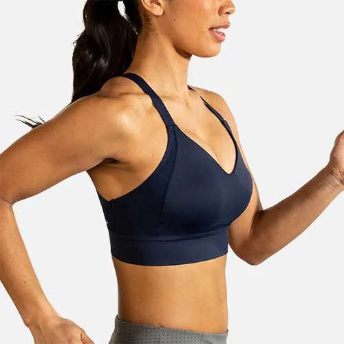 Brooks Women's Drive Interlace Run Bra - Navy Bras 7 Brooks Women's Drive Interlace Run Bra - Navy Bras