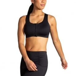Brooks Women's Dare Zip Run Bra 2.0 - Black Bras 9 Brooks Women's Dare Zip Run Bra 2.0 - Black Bras