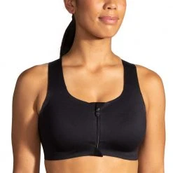 Brooks Women's Dare Zip Run Bra 2.0 - Black Bras