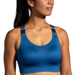 Brooks Women's Dare Racerback 2.0 Bra - Blue Ash/Navy Bras