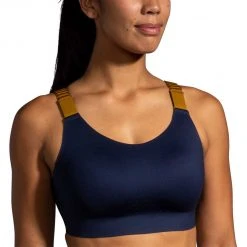 Brooks Women's Dare Scoopback - Navy/Burnt Olive/Ice Blue Bras