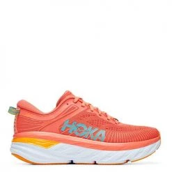 HOKA Women's Bondi 7 Running Shoe - Camellia/Coastal Shade - Regular (B)