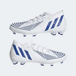 Adidas Men's Predator Edge .2 FG Soccer Shoe- White/Hi Res Blue- Regular (D)
