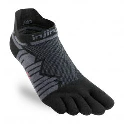 Injinji Unisex Ultra Run No Show Sock - Onyx