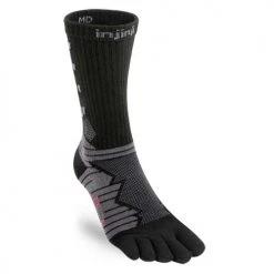 Injinji Men's Ultra Run Crew Sock - Obsidian Socks