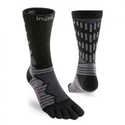 Injinji Men's Ultra Run Crew Sock - Obsidian Socks