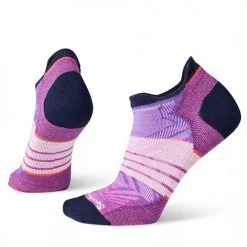 Smartwool Women's Run Zero Cushion Stripe Low Ankle Socks - Meadow Mauve