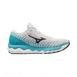 Mizuno Shoes Women's Wave Sky 4 Waveknit Running Shoe - Nimbus Cloud - Regular (B)