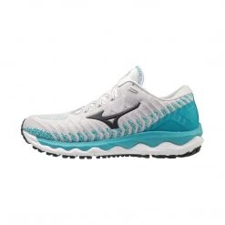 Mizuno Shoes Women's Wave Sky 4 Waveknit Running Shoe - Nimbus Cloud - Regular (B)
