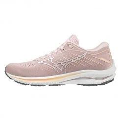 Mizuno Women's Wave Rider 25 Running Shoe - Pale Lilac/White - Regular (B)