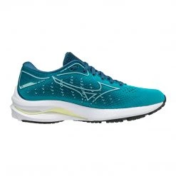 Mizuno Shoes Women's Wave Rider 25 Running Shoe - Lake Blue/Clearwater - Regular (B)