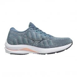 Mizuno Women's Wave Rider 25 Waveknit Running Shoe - Quarry/Vaporous Grey - Regular (B)