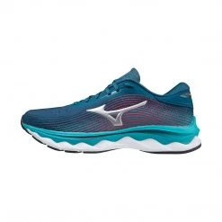 Mizuno Shoes Women's Wave Sky 5 Running Shoe - Legion Blue/Silver - Regular (B)