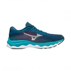 Mizuno Shoes Women's Wave Sky 5 Running Shoe - Legion Blue/Silver - Regular (B)