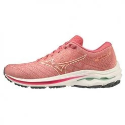 Mizuno Women's Wave Inspire 18 Running Shoe - Rosette/Snow White - Regular (B) Shoes