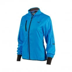 Mizuno Women's Breath Thermo Full Zip Jacket - Swedish Blue