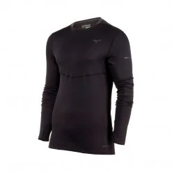 Mizuno Men's Breath Thermo Long Sleeve Top - Black