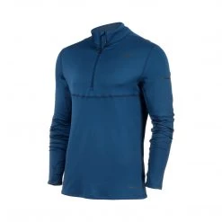 Mizuno Men's Breath Thermo Half Zip - Ensign Blue Apparel