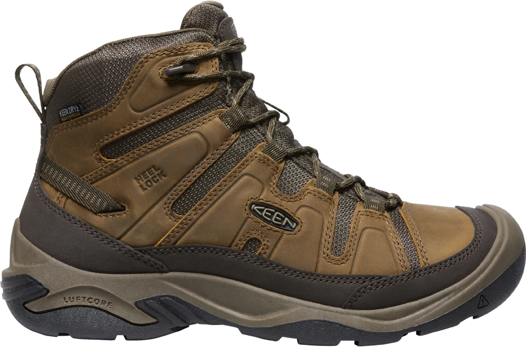 KEEN Men's Circadia Mid WP Hiking Boot - Bison/Brindle - Regular (D) 1 KEEN Men's Circadia Mid WP Hiking Boot - Bison/Brindle - Regular (D)
