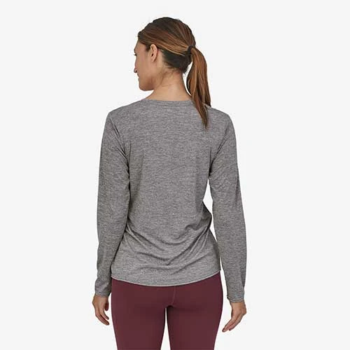 Patagonia Women's Capilene Cool Daily Graphic Shirt - Ridge Rise Stripe: Feather Grey 2 Patagonia Women's Capilene Cool Daily Graphic Shirt - Ridge Rise Stripe: Feather Grey