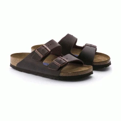 Birkenstock Arizona Soft Footbed Habana Dark Brown Oiled Leather Sandal- Regular/Wide Shoes