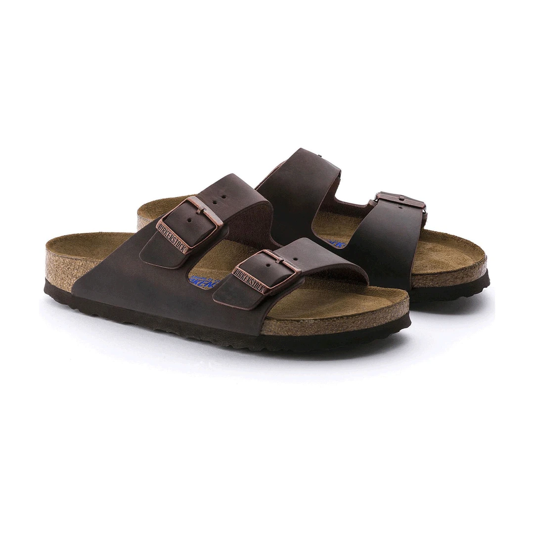 Birkenstock Arizona Soft Footbed Habana Dark Brown Oiled Leather Sandal- Regular/Wide Shoes 2 Birkenstock Arizona Soft Footbed Habana Dark Brown Oiled Leather Sandal- Regular/Wide Shoes