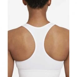 Women's Nike Swoosh Longline Bra Med Padded - White/Black Bras 7 Women's Nike Swoosh Longline Bra Med Padded - White/Black Bras