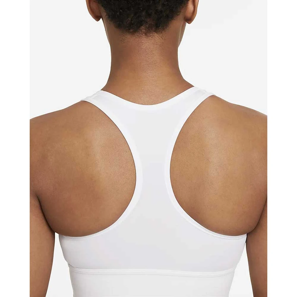 Women's Nike Swoosh Longline Bra Med Padded - White/Black Bras 3 Women's Nike Swoosh Longline Bra Med Padded - White/Black Bras