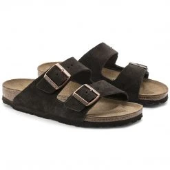 Birkenstock Arizona Mocha Suede Leather Sandal- Regular/Wide Shoes