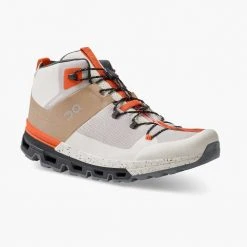 On Running Men's Cloudtrax Hiking Boot- Chai/Ivory-Regular (D) Shoes