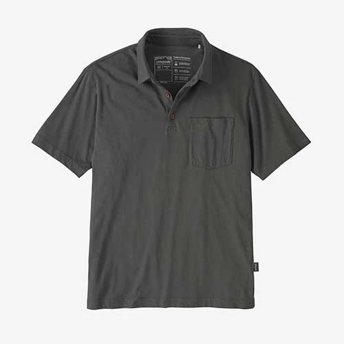 Patagonia Men's Cotton In Conversion Lightweight Polo - Forge Grey 1 Patagonia Men's Cotton In Conversion Lightweight Polo - Forge Grey