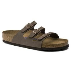 Birkenstock Women's Florida Soft Footbed Mocha Birko-Flor Nubuck Sandal- Regular/Wide Shoes