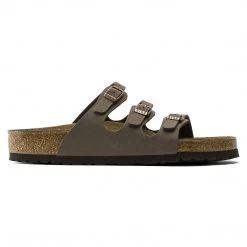 Birkenstock Women's Florida Soft Footbed Mocha Birko-Flor Nubuck Sandal- Regular/Wide Shoes
