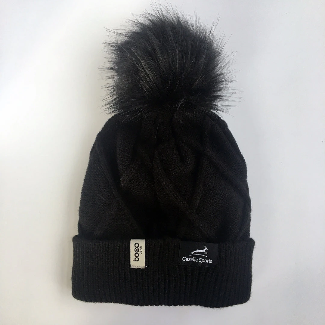 Boco Gear Women's RunXmitten Pom Beanie - Black Hats 2 Boco Gear Women's RunXmitten Pom Beanie - Black Hats