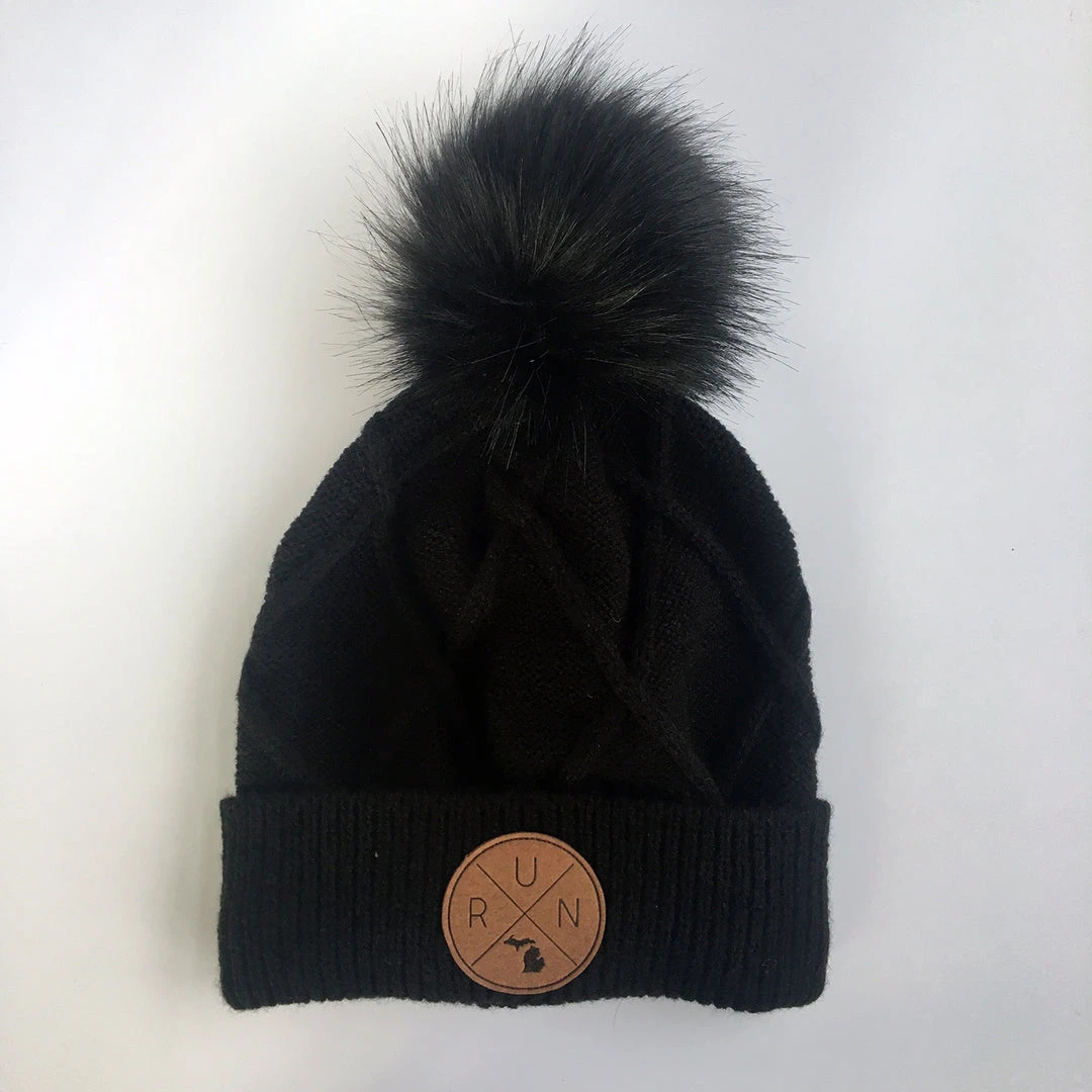 Boco Gear Women's RunXmitten Pom Beanie - Black Hats 1 Boco Gear Women's RunXmitten Pom Beanie - Black Hats