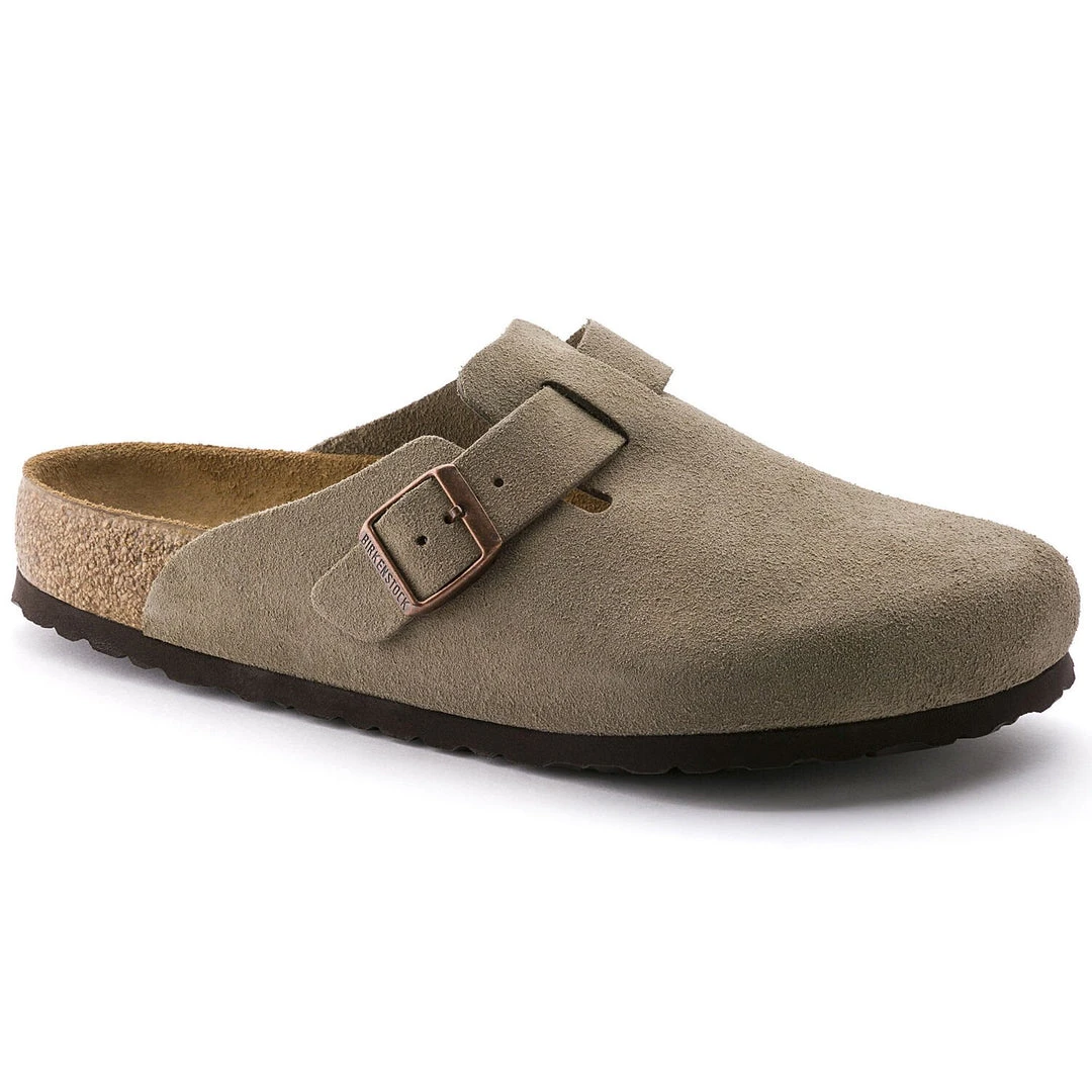 Birkenstock Shoes Boston Soft Footbed Taupe Suede- Regular/Wide 1 Birkenstock Shoes Boston Soft Footbed Taupe Suede- Regular/Wide