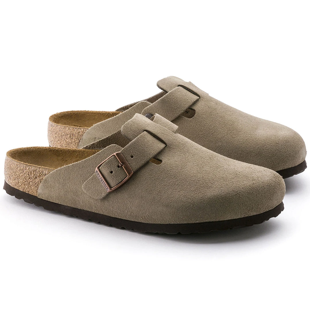 Birkenstock Shoes Boston Soft Footbed Taupe Suede- Regular/Wide 2 Birkenstock Shoes Boston Soft Footbed Taupe Suede- Regular/Wide