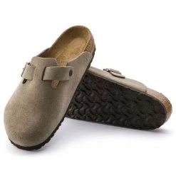 Birkenstock Shoes Boston Soft Footbed Taupe Suede- Regular/Wide 9 Birkenstock Shoes Boston Soft Footbed Taupe Suede- Regular/Wide