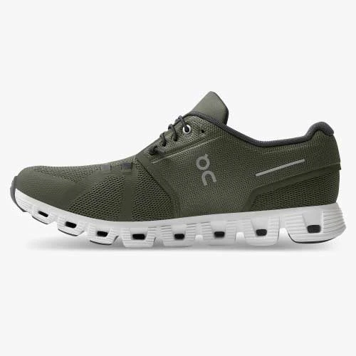 On Running Men's Cloud 5 Running Shoe - Olive/White - Regular (D) Shoes 3 On Running Men's Cloud 5 Running Shoe - Olive/White - Regular (D) Shoes