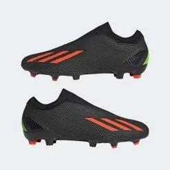Adidas Unisex X SpeedPortal 3 Laceless Firm Ground Soccer Shoe - Core Black/Solar Red/Solar Green 11 Adidas Unisex X SpeedPortal 3 Laceless Firm Ground Soccer Shoe - Core Black/Solar Red/Solar Green