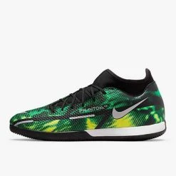Men's Nike Phantom GT2 DF SW IC - Black/Mtlc Platinum/Green Strike- Regular (D) Soccer