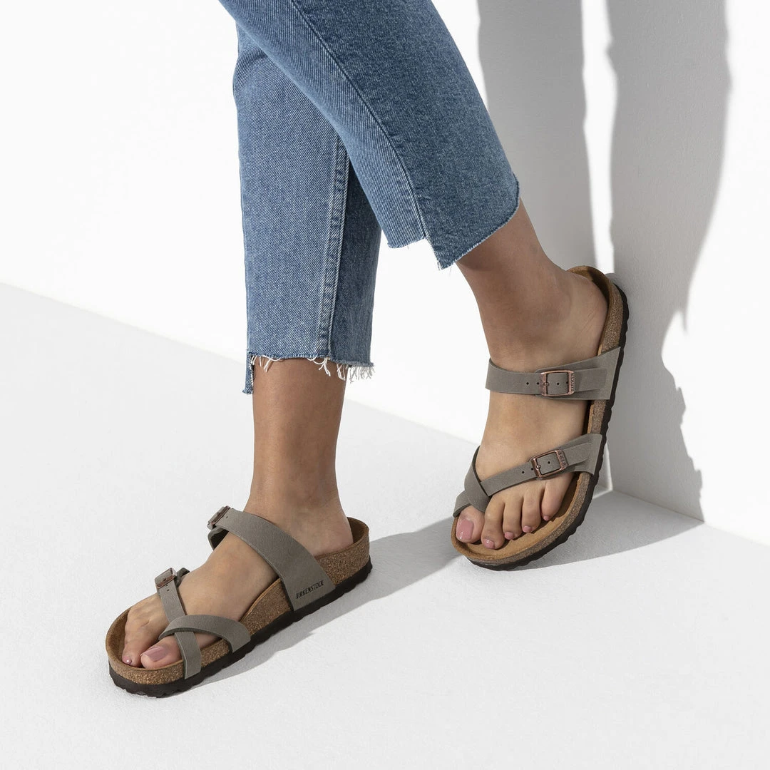 Birkenstock Shoes Mayari Cork Stone Birko-Flor Nubuck Sandal- Regular/Wide 7 Birkenstock Shoes Mayari Cork Stone Birko-Flor Nubuck Sandal- Regular/Wide