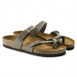 Birkenstock Shoes Mayari Cork Stone Birko-Flor Nubuck Sandal- Regular/Wide 9 Birkenstock Shoes Mayari Cork Stone Birko-Flor Nubuck Sandal- Regular/Wide