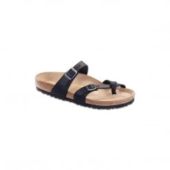 Birkenstock Shoes Mayari Cork Black Oiled Leather Sandal- Regular/Wide
