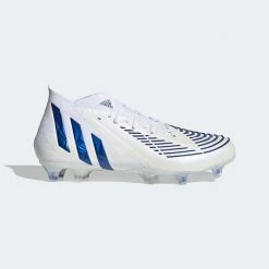 Adidas Men's Predator Edge .1 Firm Ground Soccer Shoe-Ftwr White/Harbor Blue