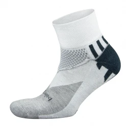 Balega Unisex Enduro Quarter Running Sock - White/Midgrey