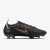Nike Unisex Vapor 14 Elite FG Soccer Shoe -Black/Metallic Gold/Metallic Silver