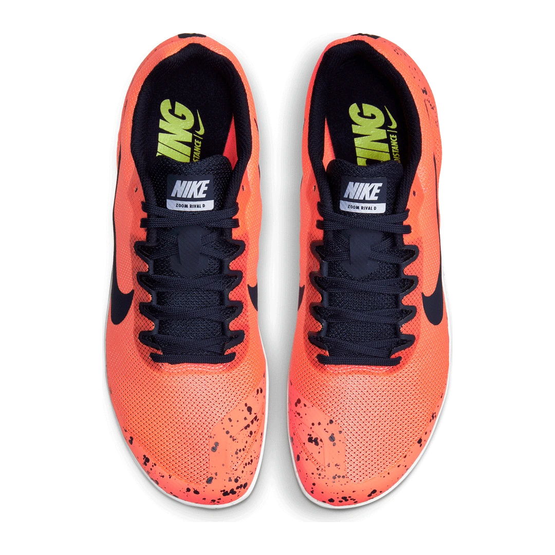Nike Unisex Zoom Rival D 10 Track Spike - Bright Mango/Blackened Blue/Purple Pulse-Regular (D) Shoes 4 Nike Unisex Zoom Rival D 10 Track Spike - Bright Mango/Blackened Blue/Purple Pulse-Regular (D) Shoes