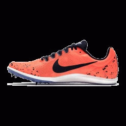 Nike Unisex Zoom Rival D 10 Track Spike - Bright Mango/Blackened Blue/Purple Pulse-Regular (D) Shoes